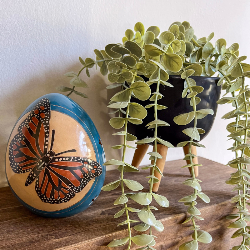 Handcrafted Ceramic Butterfly Luminary